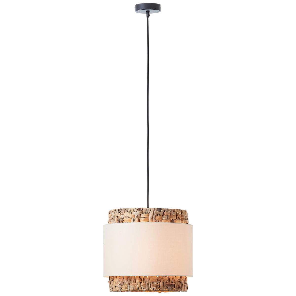 HÄNGELEUCHTE Waterlilly 35/140 cm    - Beige/Naturfarben, Natur, Naturmaterialien/Textil (35/140cm) - Brilliant