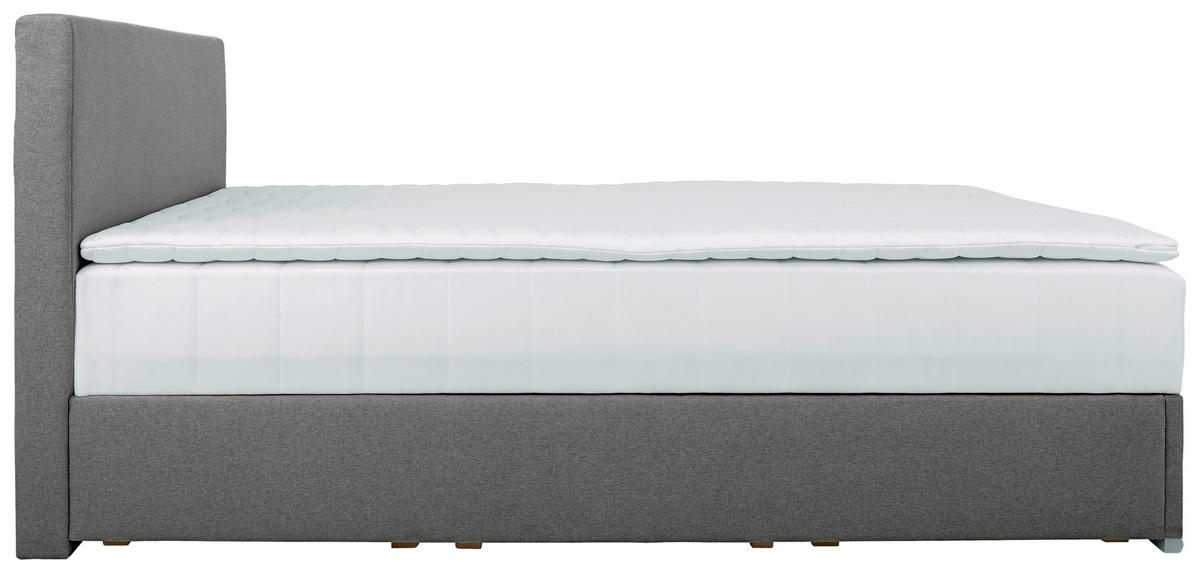BOXBETT 140/200 cm  in Grau  - Chromfarben/Grau, KONVENTIONELL, Kunststoff/Textil (140/200cm) - Boxxx