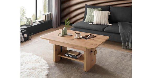 COUCHTISCH 110-148/65/47-63 cm rechteckig Eiche Artisan - Eiche Artisan, KONVENTIONELL, Holzwerkstoff (110-148/65/47-63cm) - Carryhome