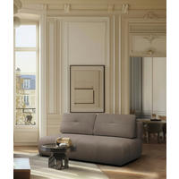 SCHLAFSOFA Struktur Hellbraun  - Hellbraun/Schwarz, Design, Textil (208/92/104cm) - MID.YOU