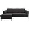 ECKSOFA Looks VII Anthrazit Webstoff  - Anthrazit/Schwarz, Design, Textil/Metall (214/146cm) - LOOKS by W.Joop