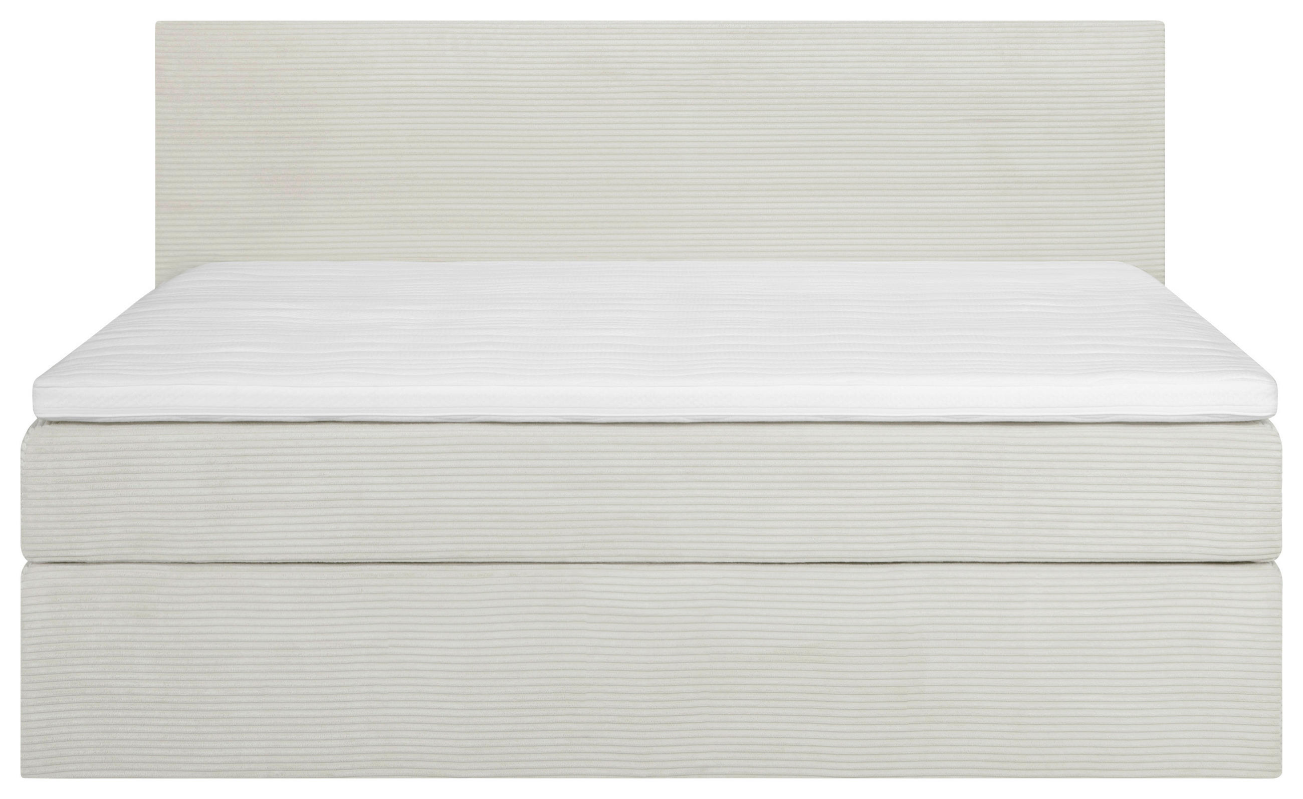 BOXSPRINGBETT 140/200 cm  in Weiß  - Schwarz/Weiß, KONVENTIONELL, Holz/Textil (140/200cm) - Boxxx