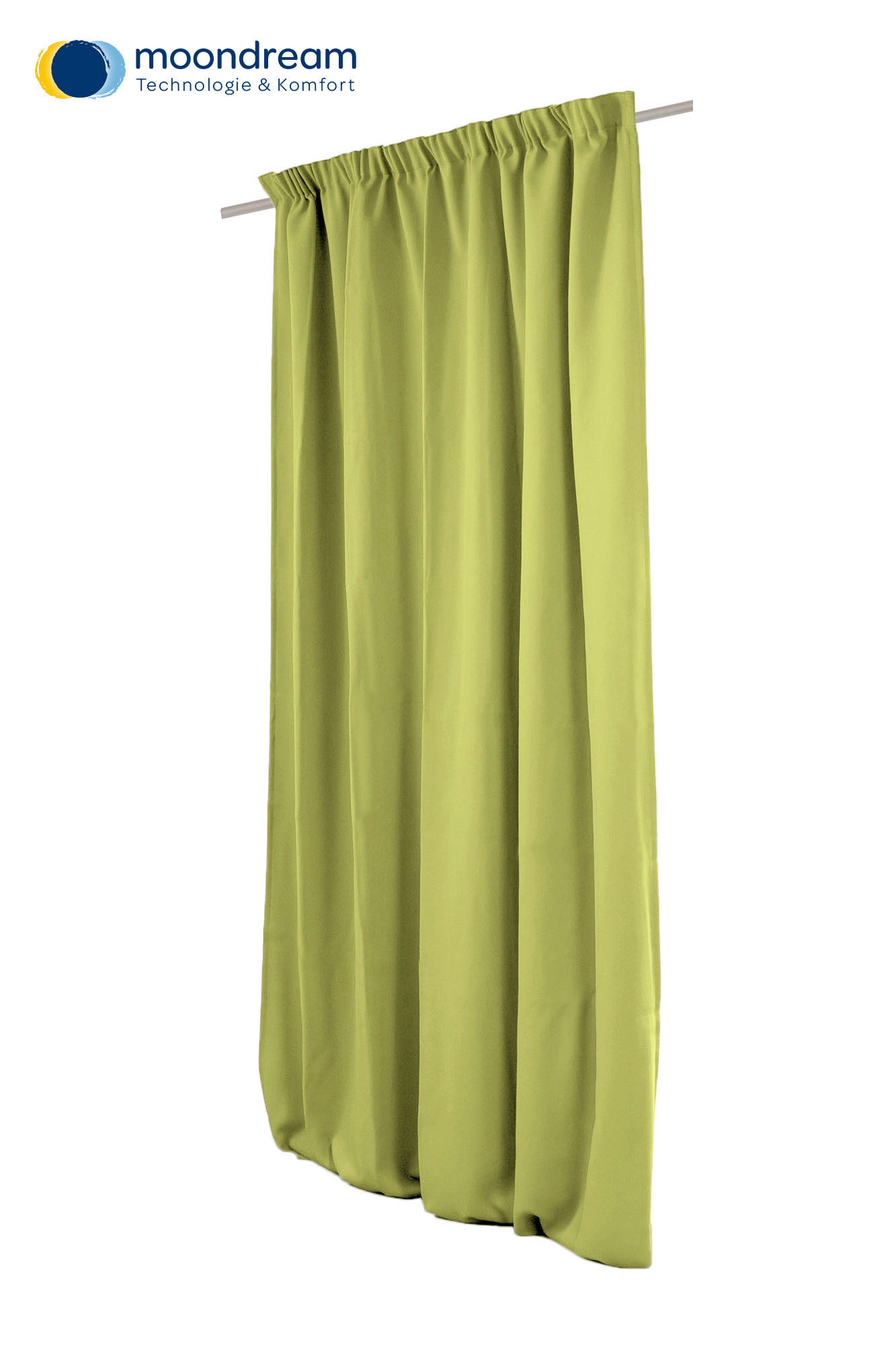 VERDUNKELUNGSVORHANG - Grün, Design, Textil (145/260cm)