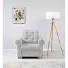 SESSEL in Hellgrau  - Buchefarben/Hellgrau, Design, Holz/Textil (93/89/82cm) - MID.YOU