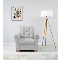 SESSEL in Hellgrau  - Buchefarben/Hellgrau, Design, Holz/Textil (93/89/82cm) - MID.YOU