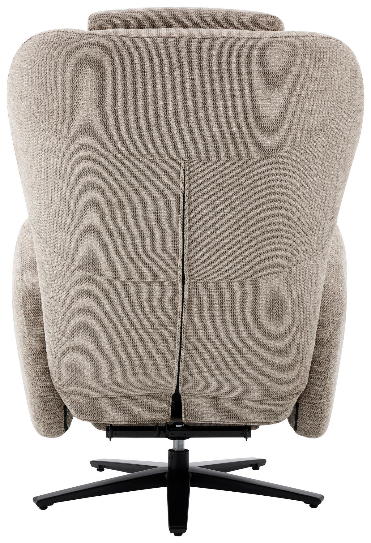 RELAXSESSEL Metall, Textil Schwarz, Taupe  - Taupe/Schwarz, Konventionell, Textil/Metall (77/109/89cm) - Stylife