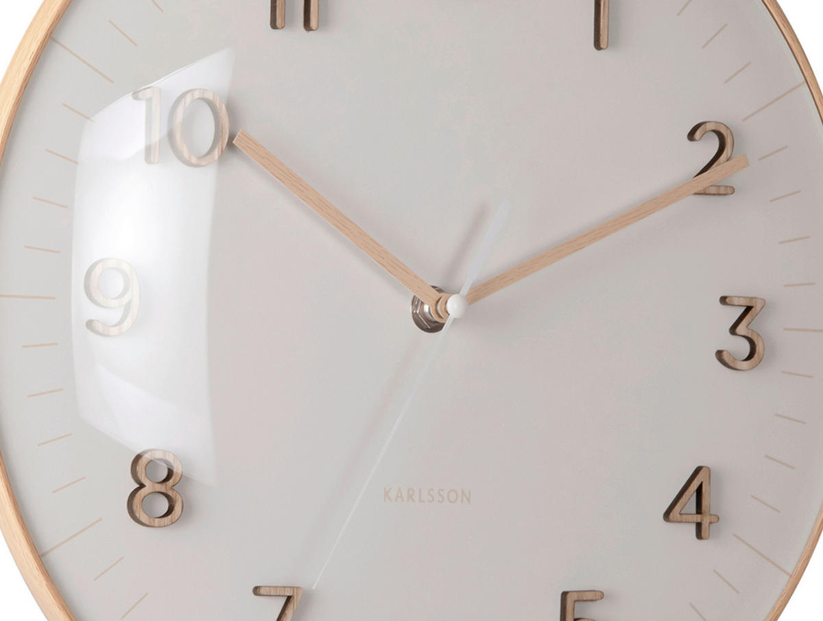 WANDUHR Esencia Grau  - Grau, Basics, Kunststoff (30cm) - Karlsson