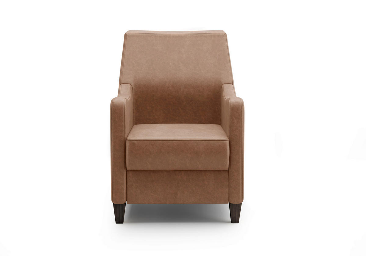 SESSEL in Mikrofaser Cognac  - Wengefarben/Cognac, KONVENTIONELL, Holz/Textil (70/93/75cm) - Sit & More