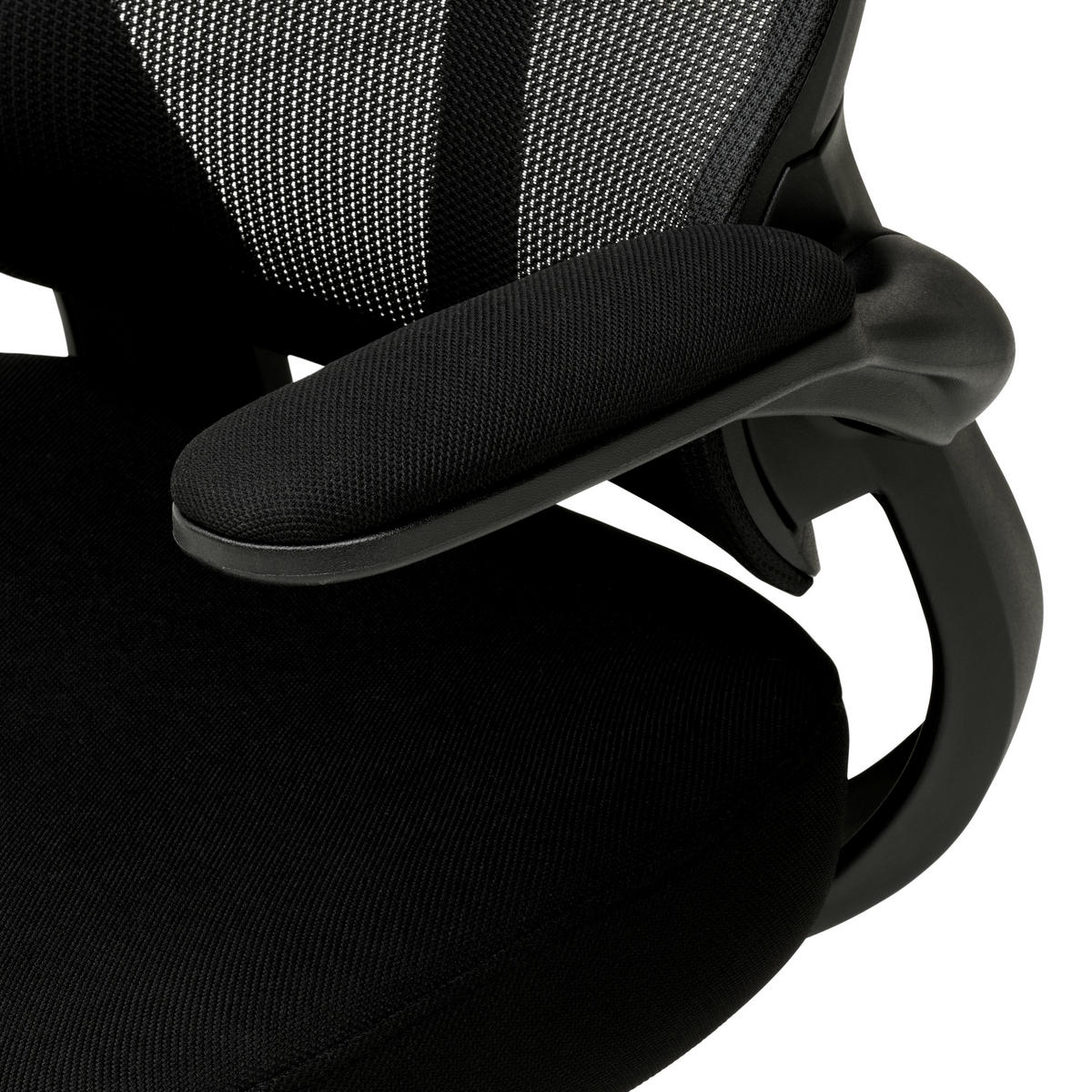 DREHSTUHL  in Netzbespannung Schwarz  - Schwarz, MODERN, Holz/Kunststoff (65/108/116/66cm) - MID.YOU