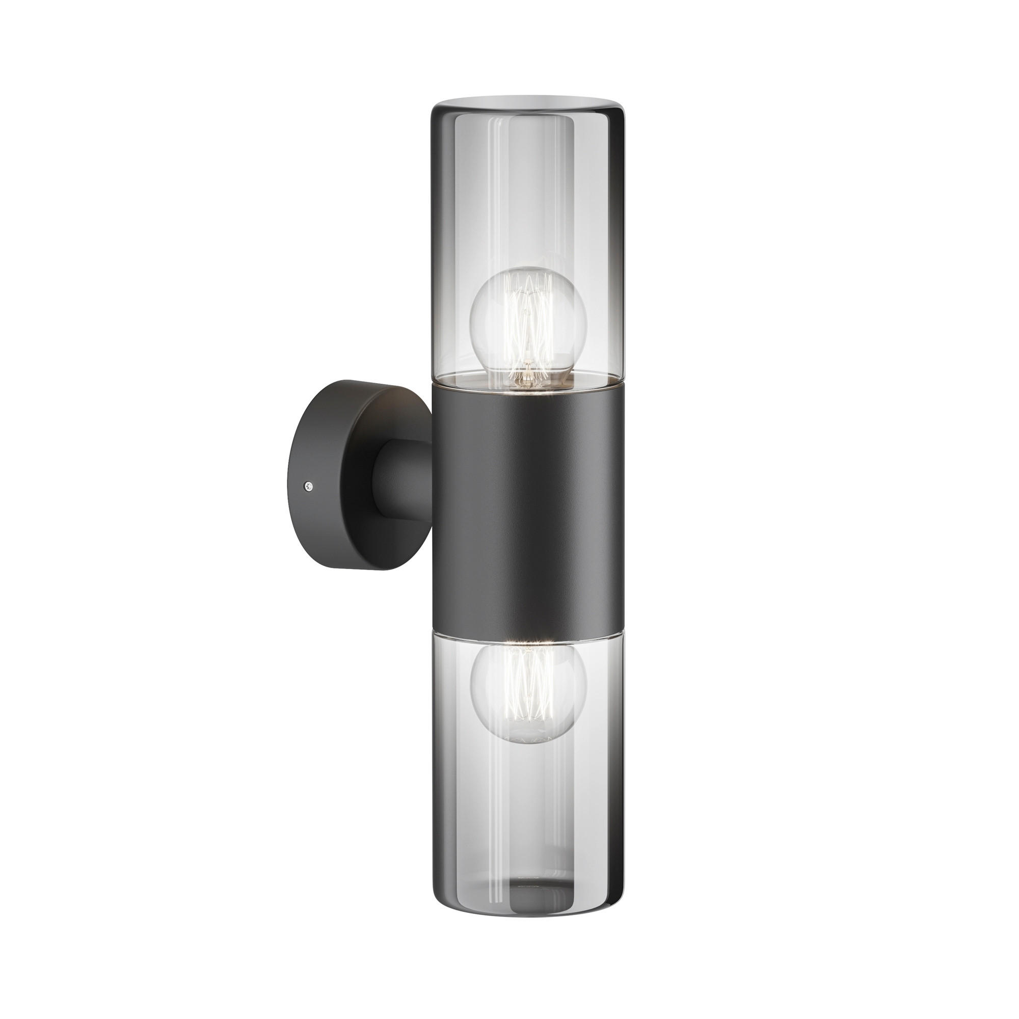 AUSSENWANDLEUCHTE Outdoor 8/33.5 cm  - Dunkelgrau, Design, Glas/Metall (8/33.5cm) - MAYTONI