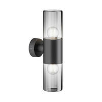 AUSSENWANDLEUCHTE Outdoor 8/33.5 cm  - Dunkelgrau, Design, Glas/Metall (8/33.5cm) - MAYTONI
