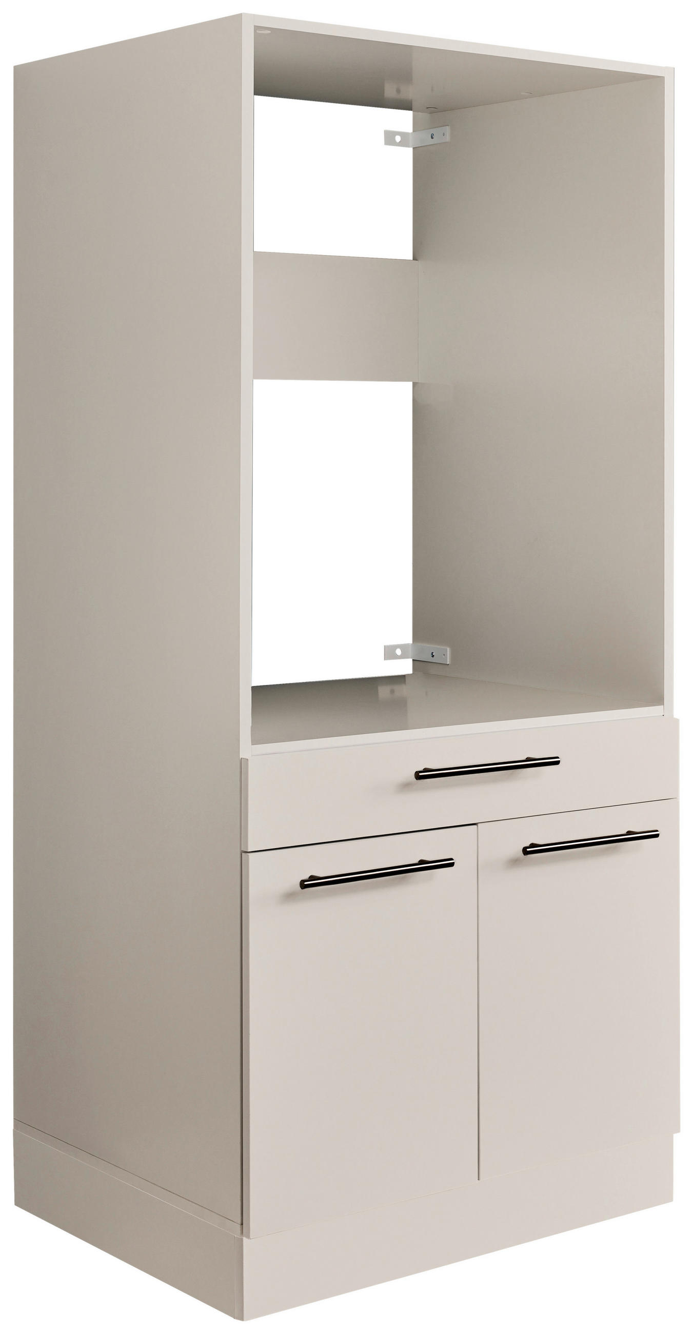 WASCHMASCHINENSCHRANK  67,5/162/67,5 cm  - Kaschmir/Schwarz, Design, Holzwerkstoff/Kunststoff (67,5/162/67,5cm)