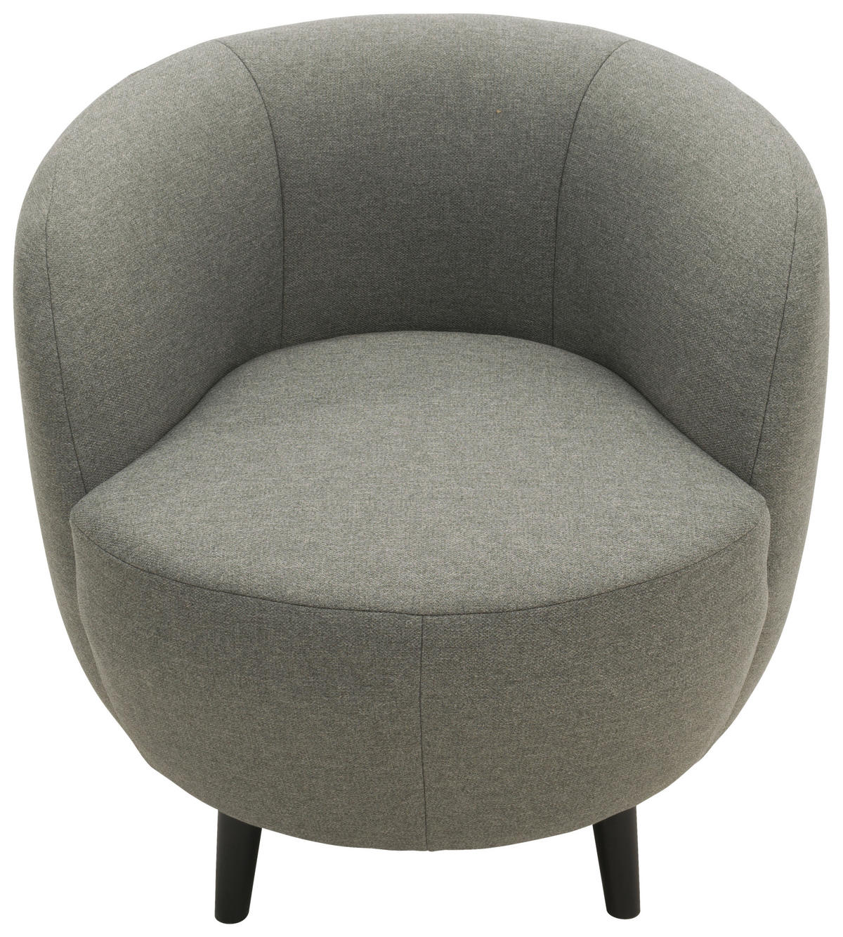 SESSEL Webstoff Graubraun    - Graubraun/Schwarz, Design, Holz/Textil (72/72/76cm) - LOOKS by W.Joop