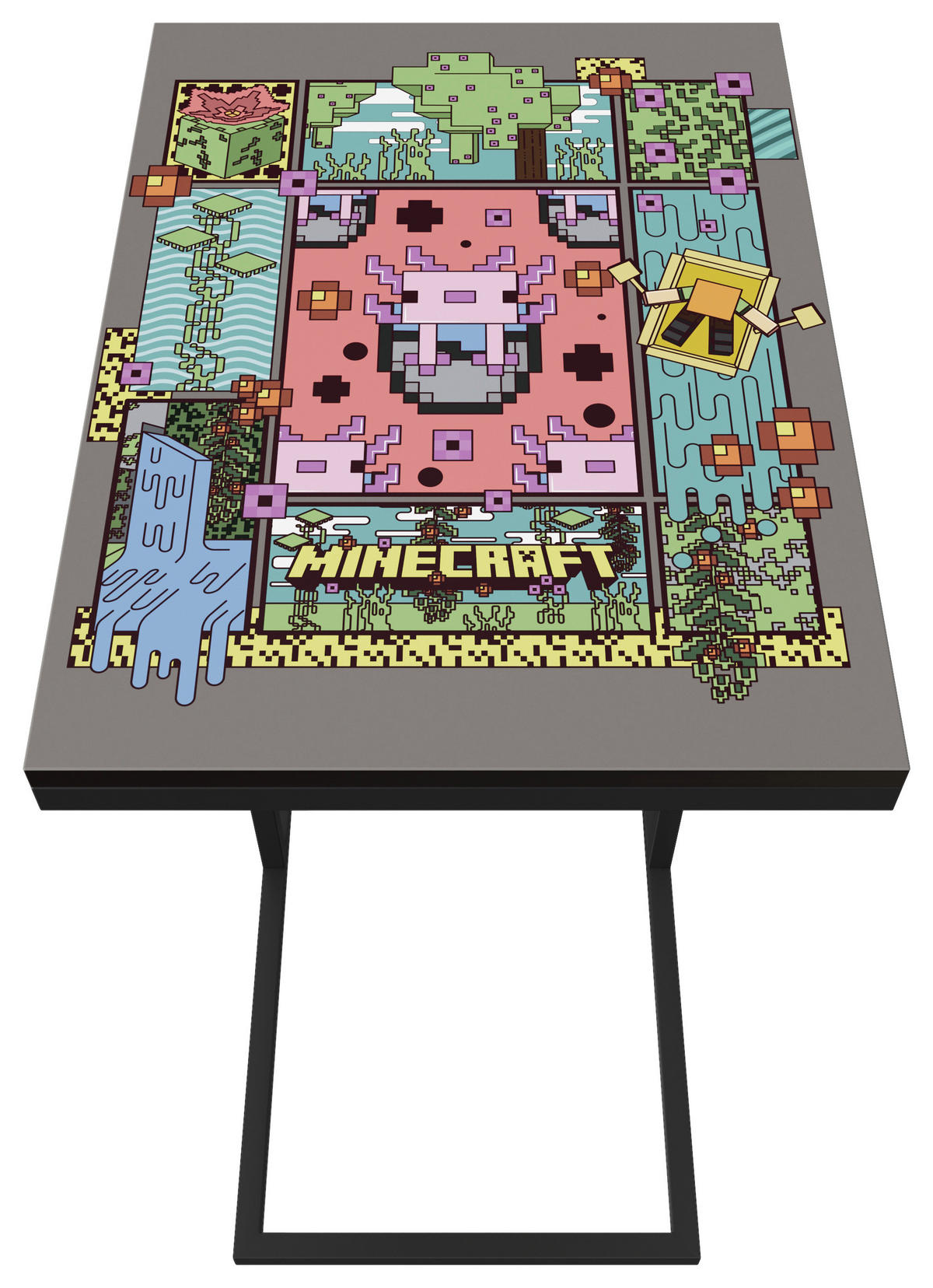 BEISTELLTISCH in Metall, Holzwerkstoff 40/29/60 cm  - Schwarz, MODERN, Holzwerkstoff/Metall (40/29/60cm) - Minecraft