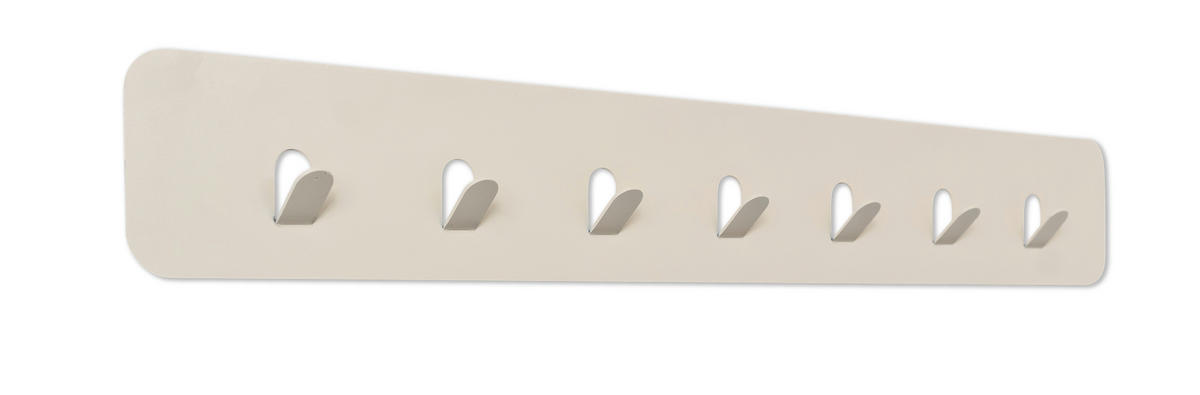 HAKENLEISTE  in Creme  - Creme, Design, Metall (70/10/3cm) - Xora