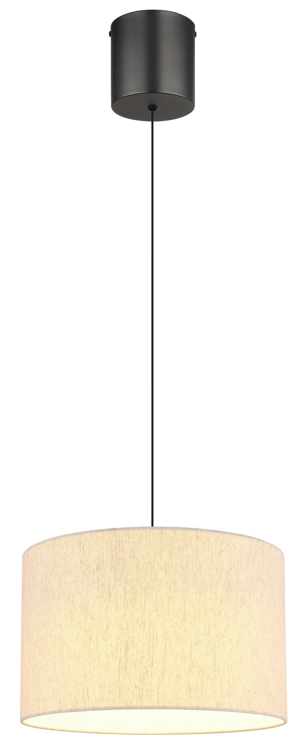 LED-HÄNGELEUCHTE 35/180 cm  - Schwarzchrom/Creme, Basics, Kunststoff/Textil (35/180cm)