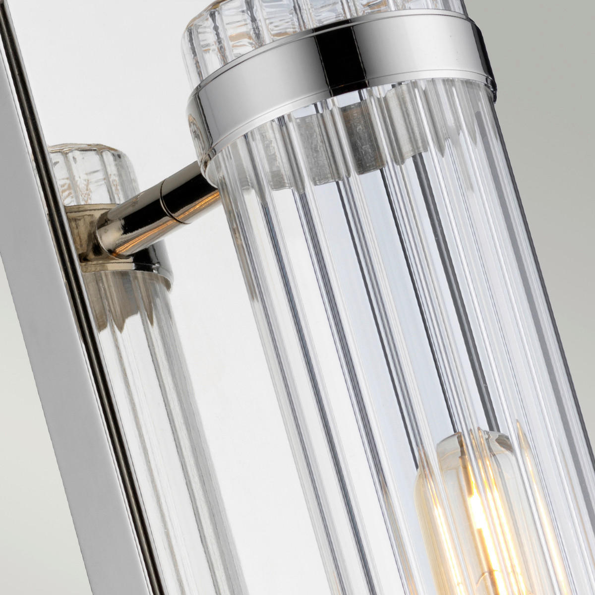 BADEZIMMER-WANDLEUCHTE - Chromfarben, Design, Glas/Metall (8.1/40/12.1cm) - Elstead Lighting