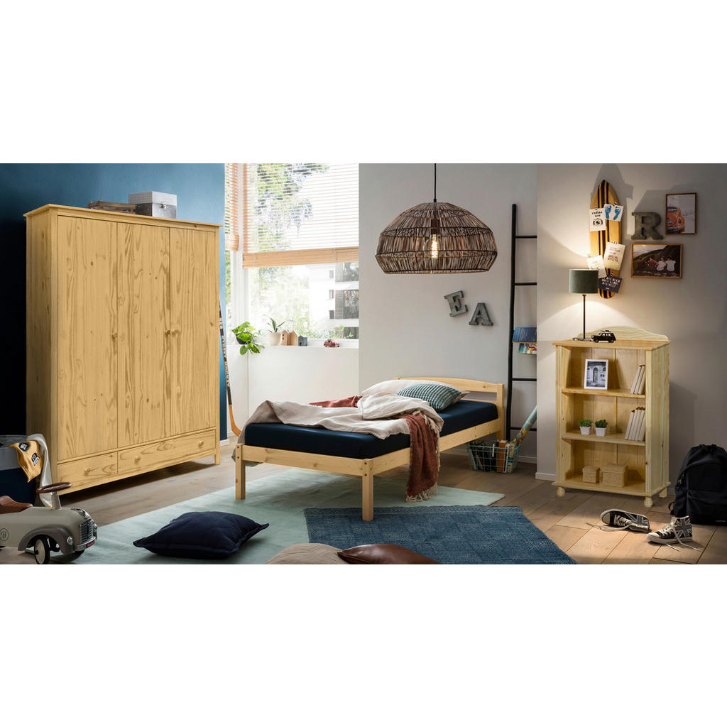 Thumbnail - Livetastic Kleiderschrank, Natur, Holz, Kiefer, massiv, 4 Fächer, 2 Schublade(n) Schubladen, 144x190x58 cm, Schlafzimmer...