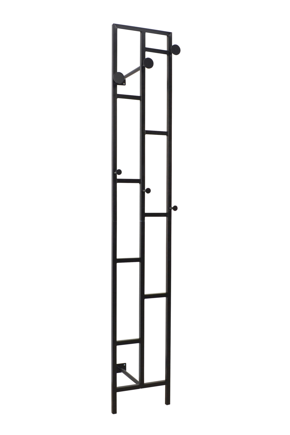 WANDGARDEROBE  in Schwarz  - Schwarz, Design, Metall (36/33,5/180cm) - MID.YOU