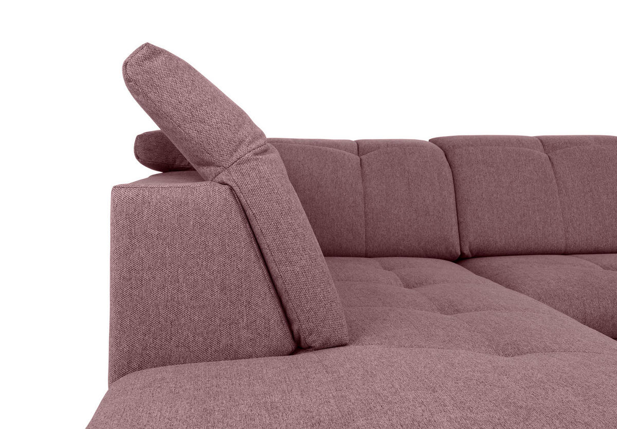 WOHNLANDSCHAFT Beere  - Beere/Grau, Design, Textil/Metall (215/328/173cm) - MID.YOU