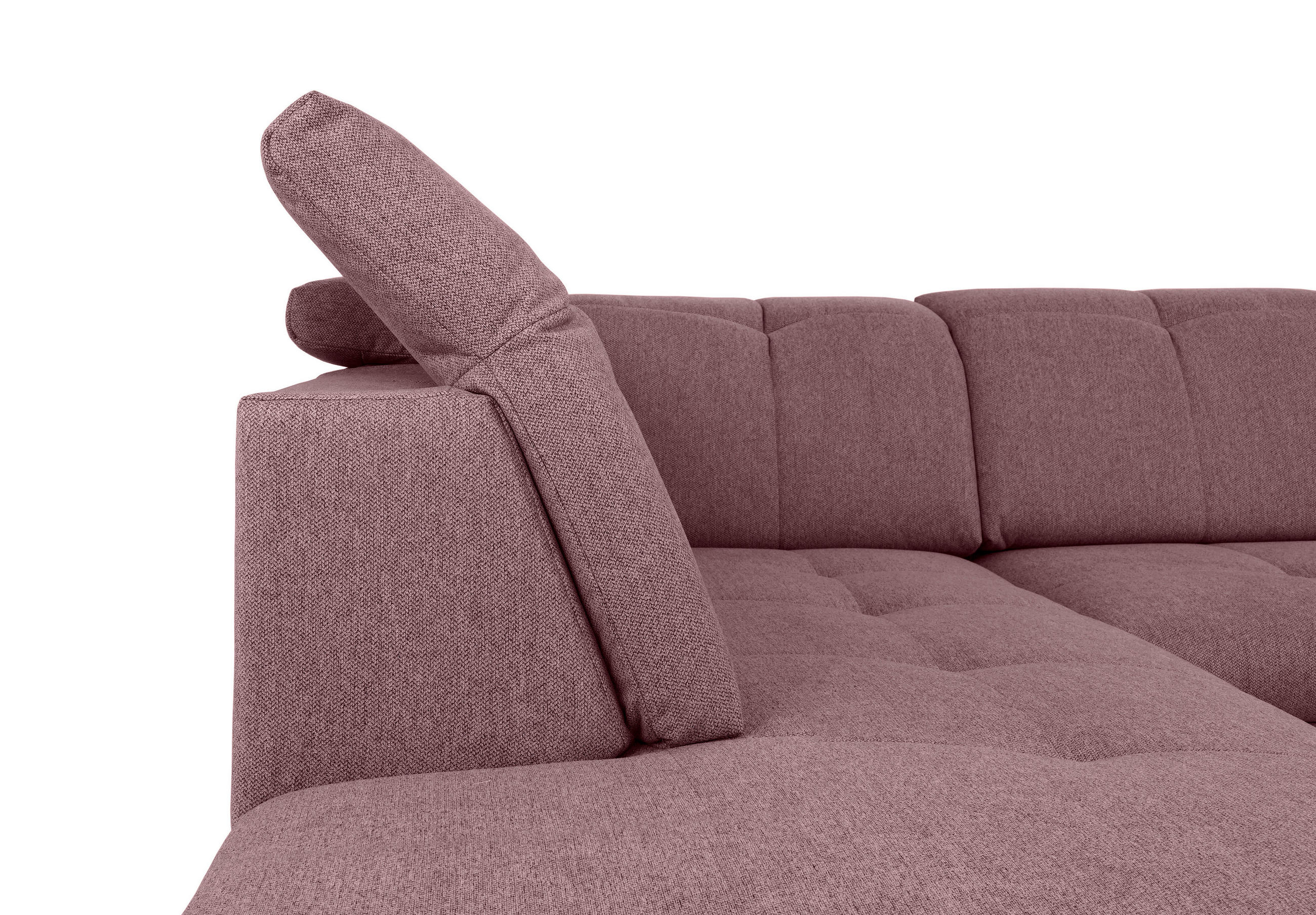 Thumbnail - Mid.you Wohnlandschaft Ramzes, Beere, Textil, 6-Sitzer, U-Form, 328x215 cm, Made in EU, seitenverkehrt erhältlich, Rücke...