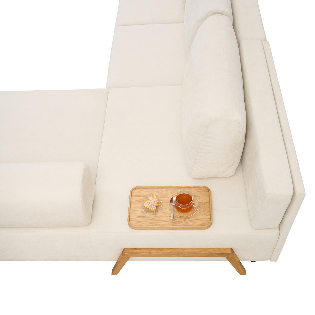 ROHOVÁ SEDAČKA, textil,  - přírodní barvy, Natur, dřevo/textil (287/183cm) - Niels Andersson