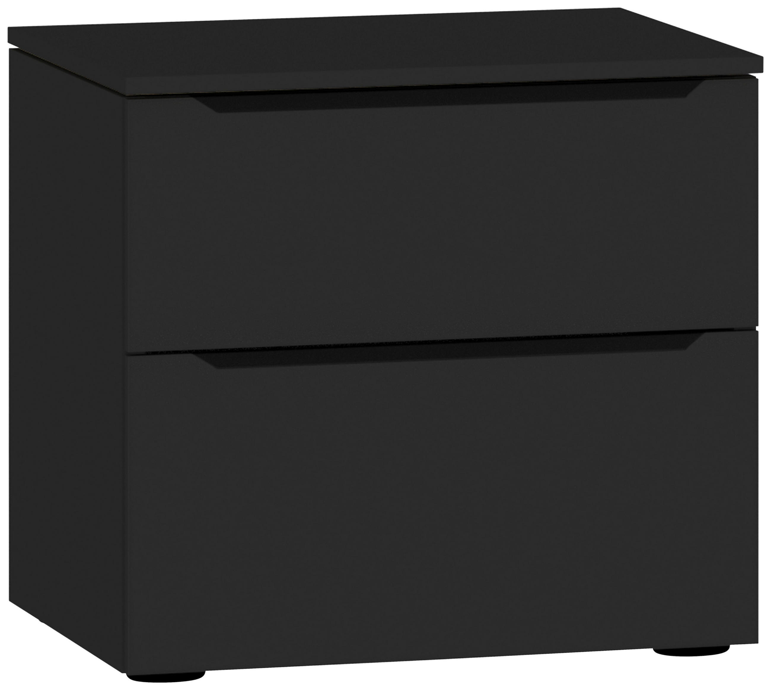 NACHTSCHRANK 45/42/43 cm  - Schwarz, Design, Holzwerkstoff/Kunststoff (45/42/43cm) - Jutzler