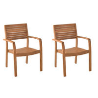 GARTENSTUHL-SET Holz Akaziefarben  - Akaziefarben, KONVENTIONELL, Holz (59/88/58cm) - Gardenson