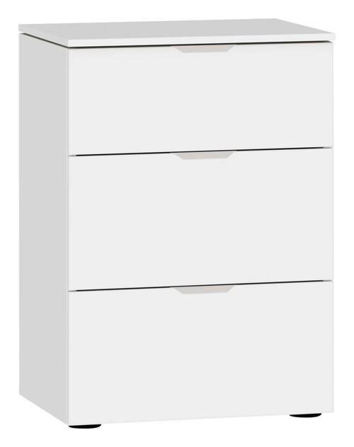 NACHTSCHRANK 45/65/43 cm  - Edelstahlfarben/Schwarz, Design, Holzwerkstoff/Kunststoff (45/65/43cm) - Jutzler