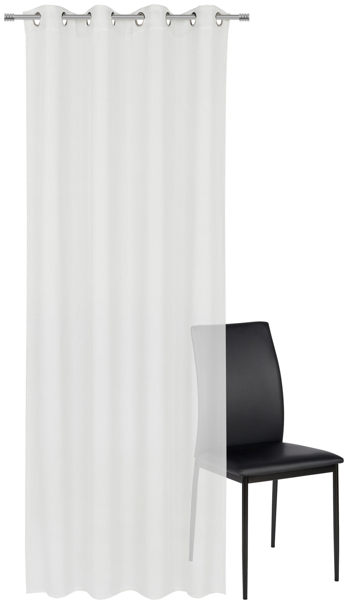 ÖSENVORHANG halbtransparent  - Weiß, Trend, Textil (140/260cm) - Dieter Knoll