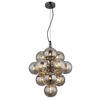HÄNGLAMPA CONOR 39,5/120 cm  - svartkrom/grå, Design, metall/glas (39,5/120cm) - Globo