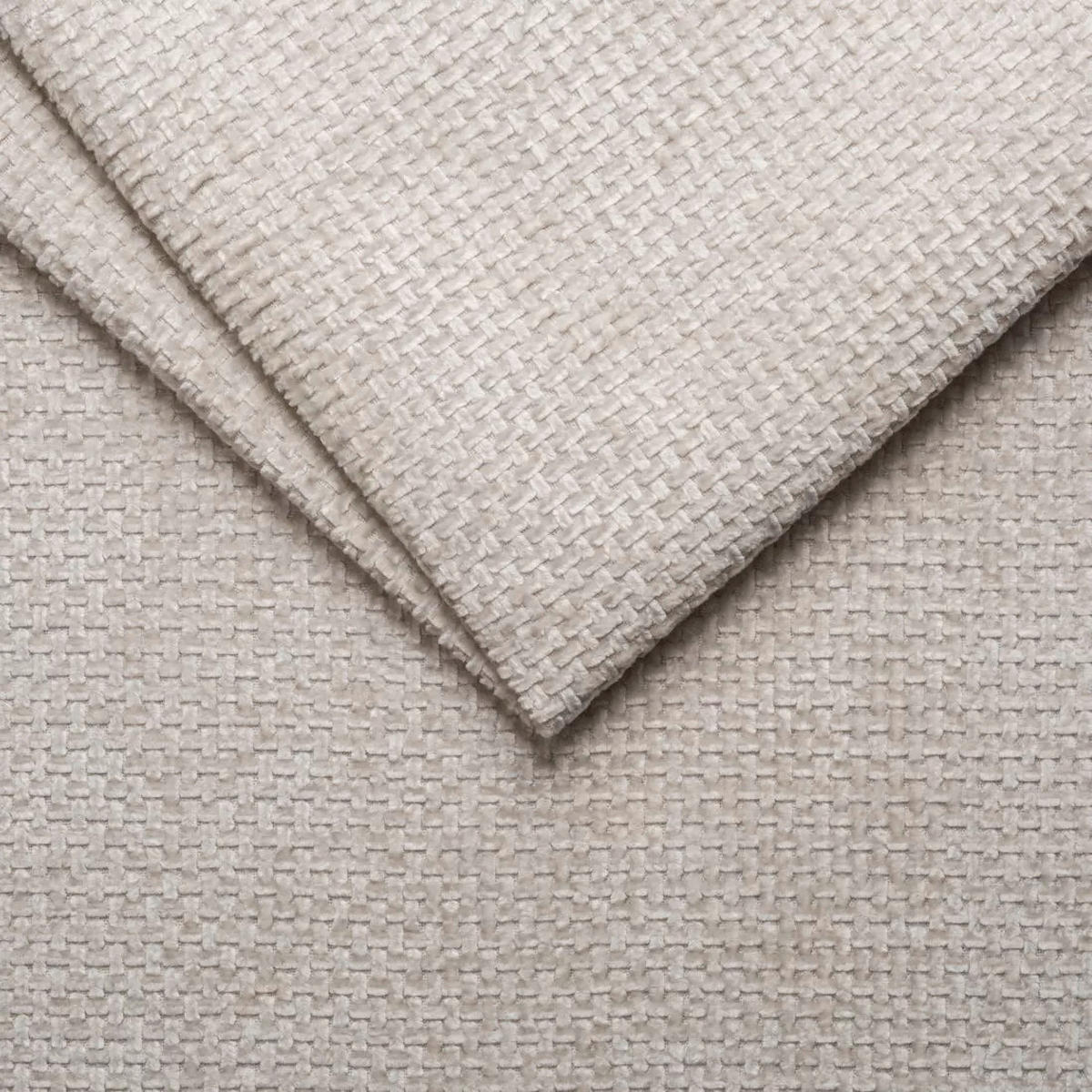 ECKSOFA in Struktur Creme  - Creme/Schwarz, KONVENTIONELL, Textil/Metall (194/274cm) - Carryhome