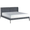 KÁRPITOZOTT ÁGY 180/200 cm  világosszürke  - világosszürke/fekete, Modern, textil/fém (180/200cm) - Livetastic