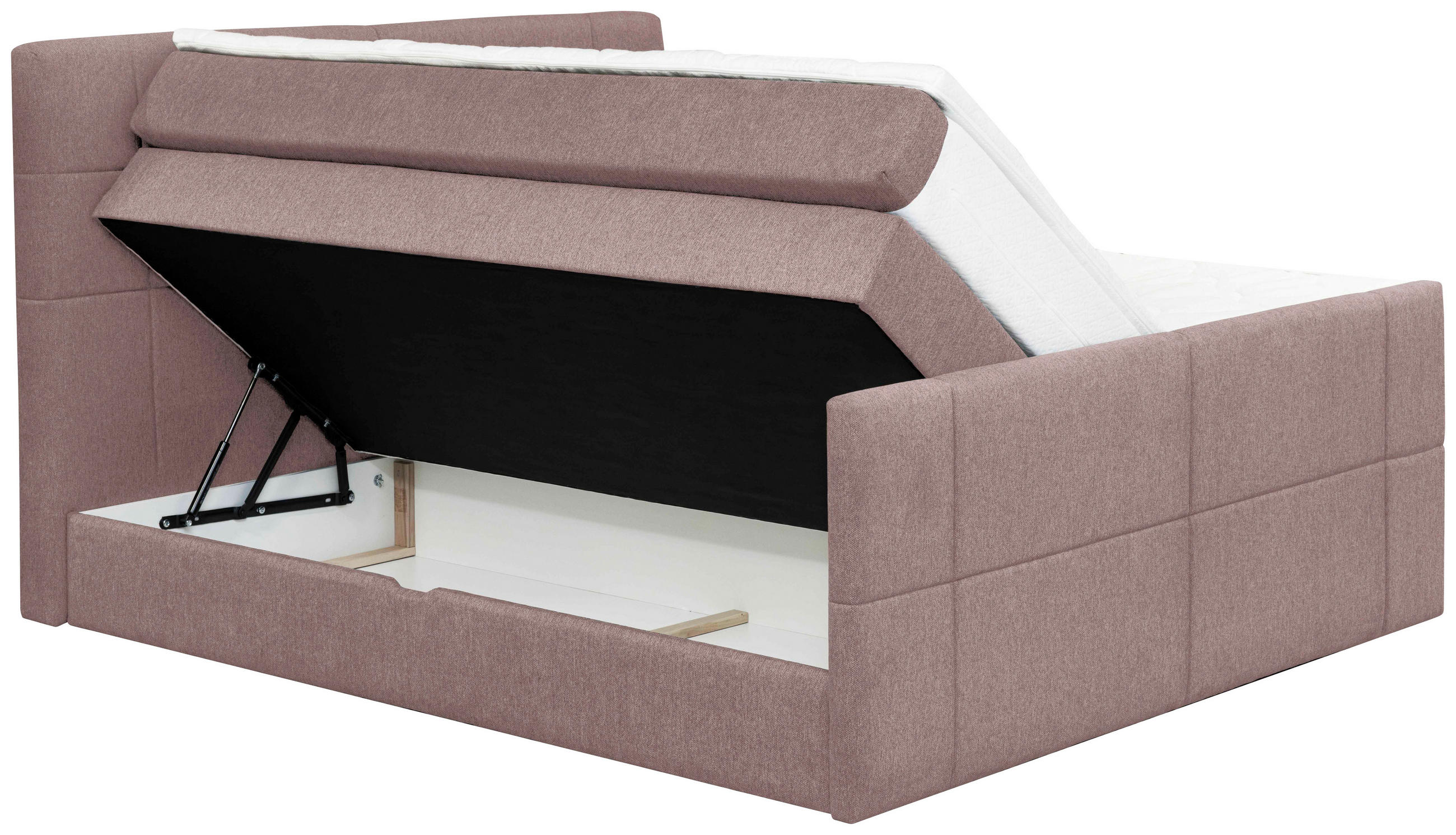 BOXSPRINGBETT 160/200 cm  in Altrosa  - Altrosa, KONVENTIONELL, Textil (160/200cm) - Carryhome