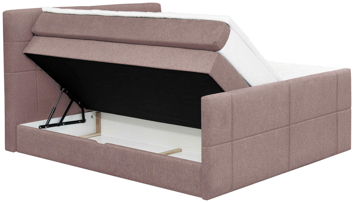 BOXSPRINGBETT 180/200 cm  in Altrosa  - Altrosa, KONVENTIONELL, Textil (180/200cm) - Carryhome