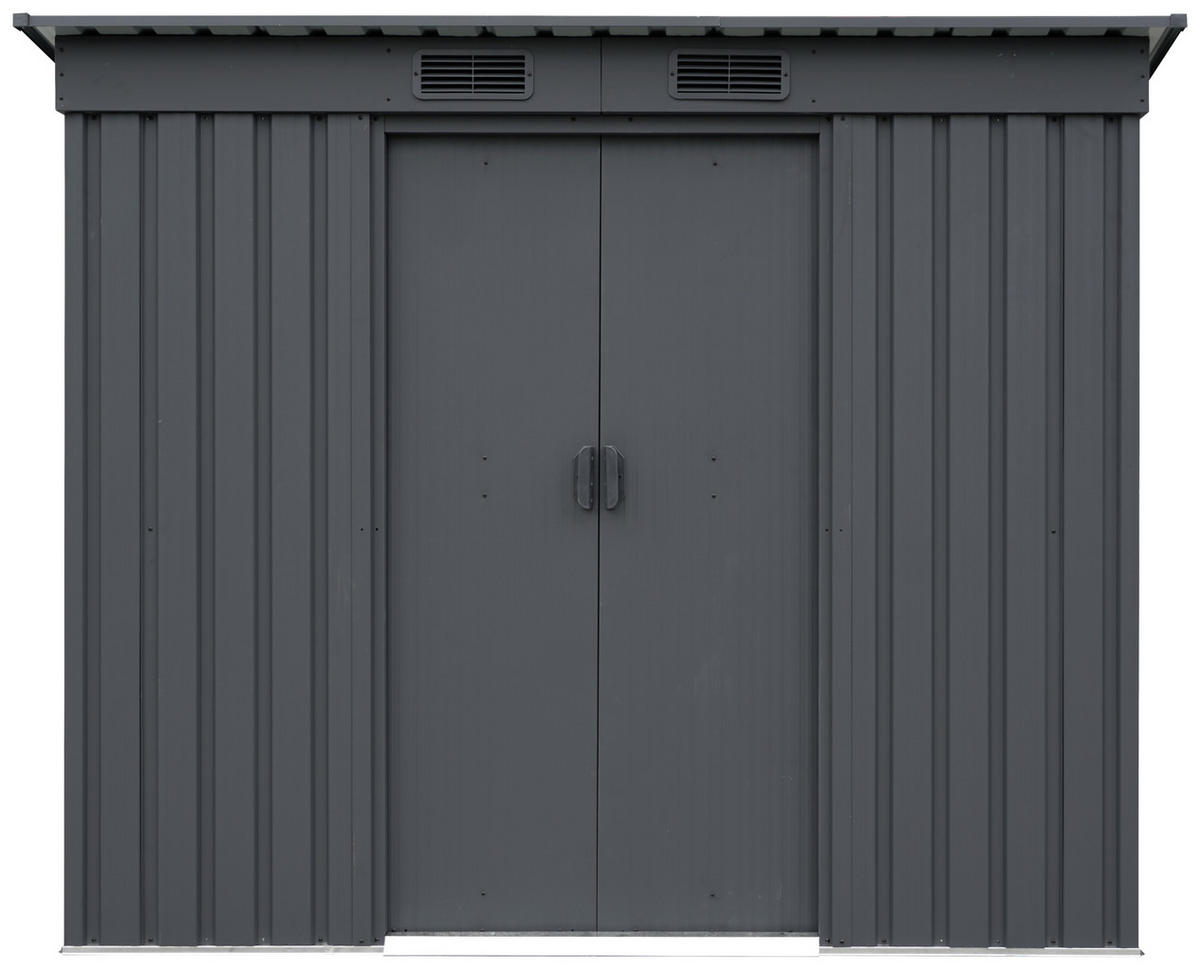 GERÄTEHAUS 217/174/110 cm  - Anthrazit, Basics, Metall (217/174/110cm)