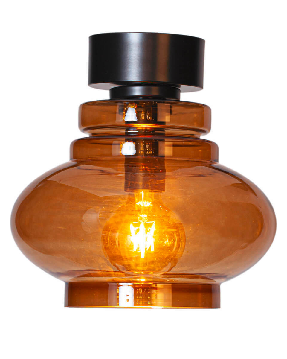 DECKENLEUCHTE Dolores 30 cm  - Cognac, KONVENTIONELL, Glas (30cm) - By Rydéns