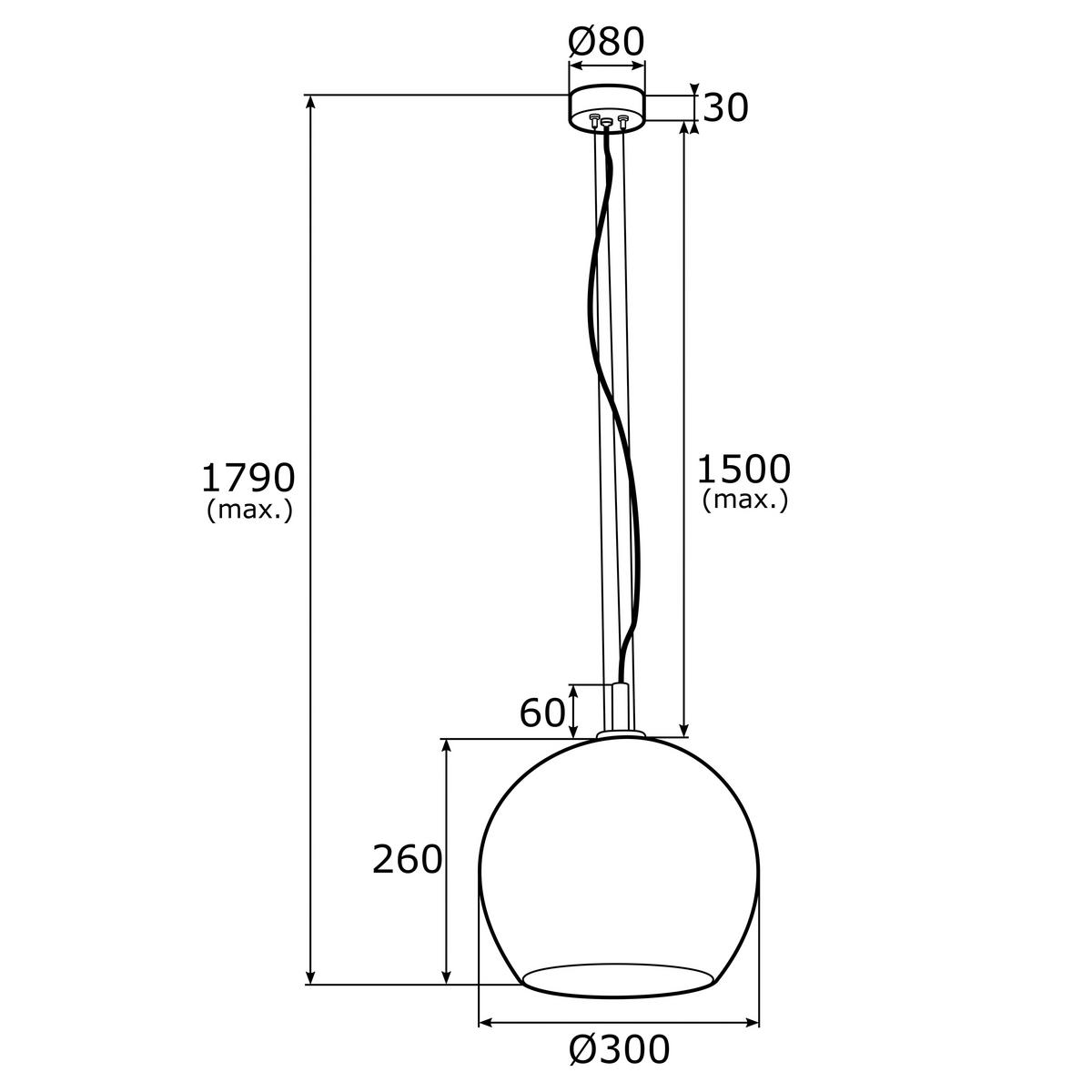 HÄNGELEUCHTE 30/179 cm  - Transparent/Messingfarben, KONVENTIONELL, Glas/Metall (30/179cm)