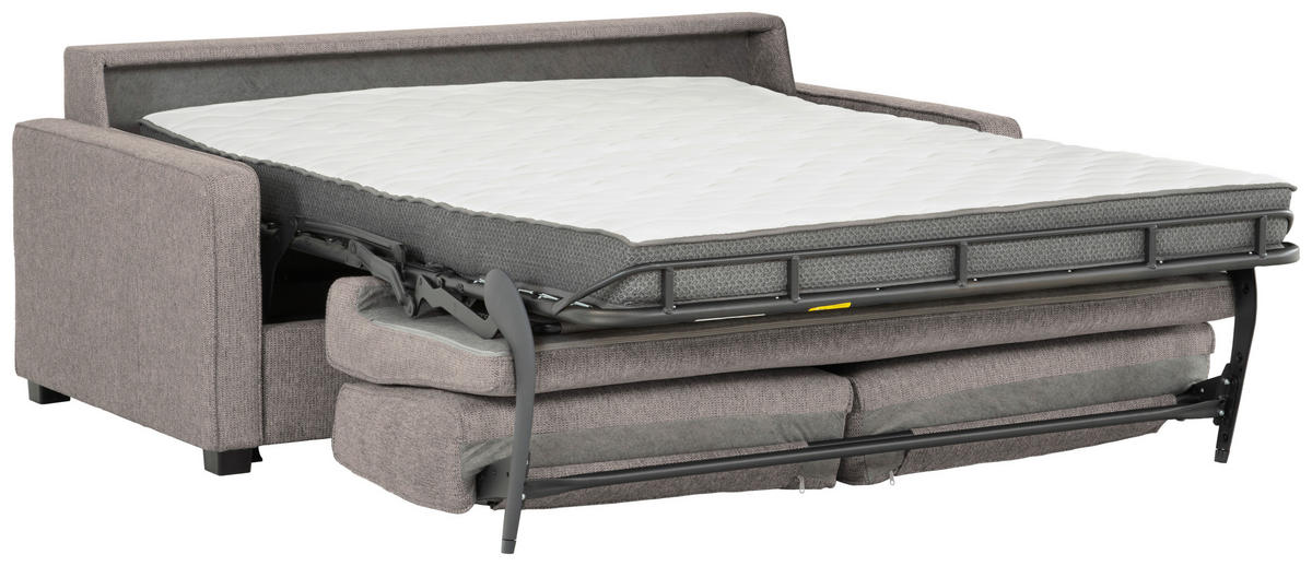 SCHLAFSOFA Webstoff Taupe  - Taupe/Schwarz, Design, Kunststoff/Textil (205/83/100cm) - Xora