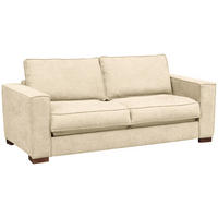 SCHLAFSOFA Webstoff Creme  - Dunkelbraun/Creme, Design, Holz/Textil (203/85/99cm) - MID.YOU