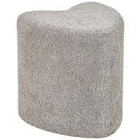 TABURET in textil, material pe bază de lemn gri  - gri, Trend, textil/material pe bază de lemn (41/44/41cm) - Xora