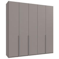 DREHTÜRENSCHRANK in Grau, Sahara  - Alufarben/Grau, Modern, Holzwerkstoff/Metall (225/236/58cm) - MID.YOU