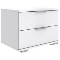 NACHTSCHRANK 52/40/38 cm  - Alufarben/Weiß, Design, Holzwerkstoff/Kunststoff (52/40/38cm) - Livetastic