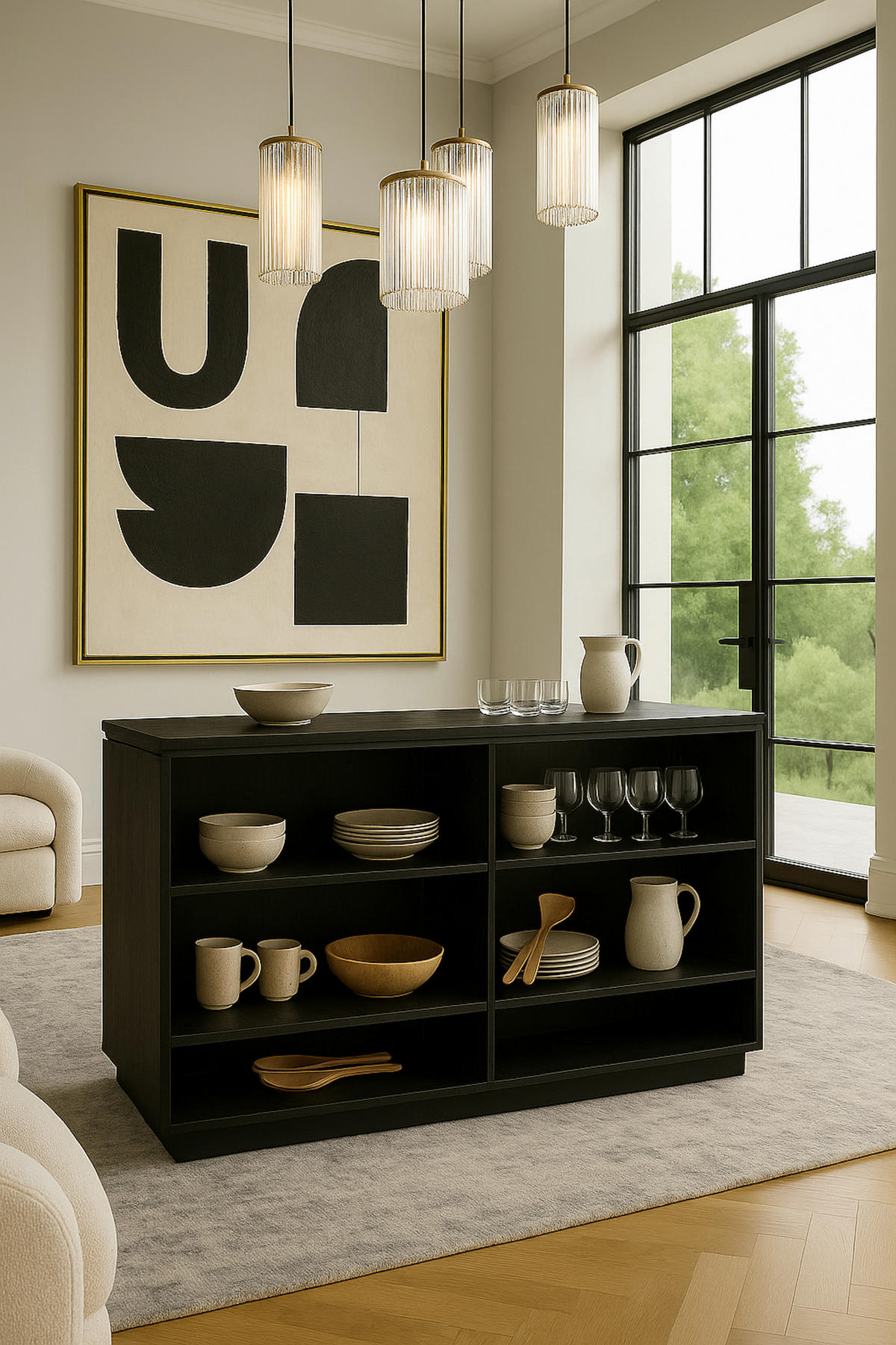 KÜCHENINSEL   in Schwarz  - Schwarz, Design, Holz (180/100/50cm) - Livetastic