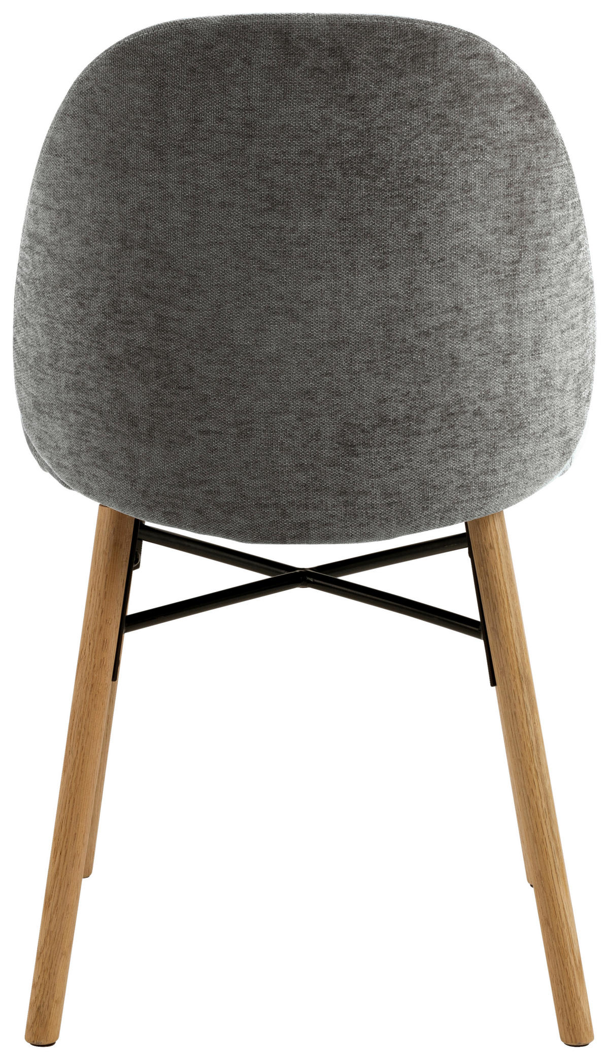 STUHL  in Chenille  - Eichefarben/Grau, Design, Holz/Textil (54/82,5/56cm) - MID.YOU