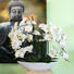 KUNSTBLUME Orchidee - Weiß/Grün, LIFESTYLE, Keramik/Kunststoff (70cm)