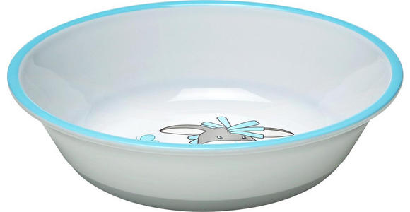 KINDERSCHÜSSEL - Blau/Weiß, Trend, Kunststoff (14/3,8cm) - My Baby Lou