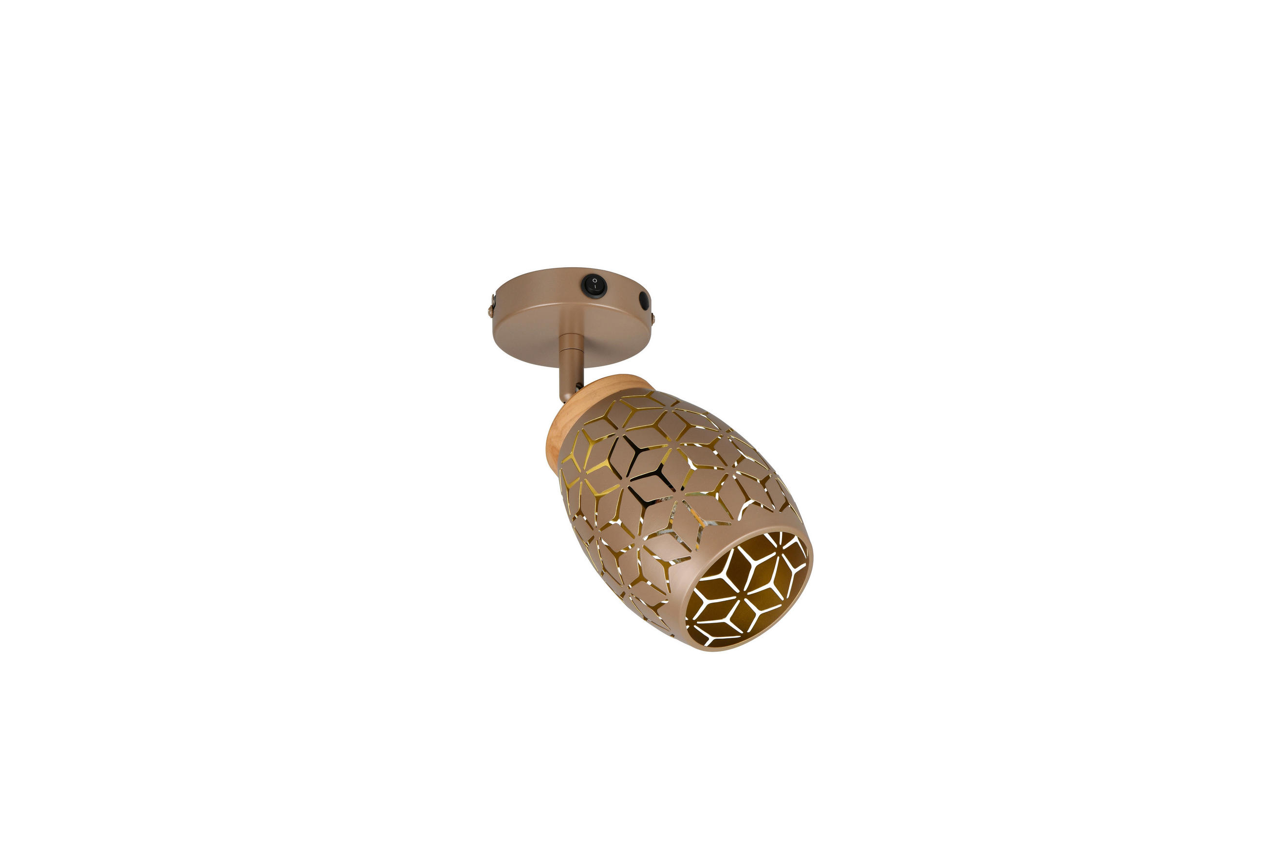 XXXLutz Strahler Braun, Natur, Gold 27 cm