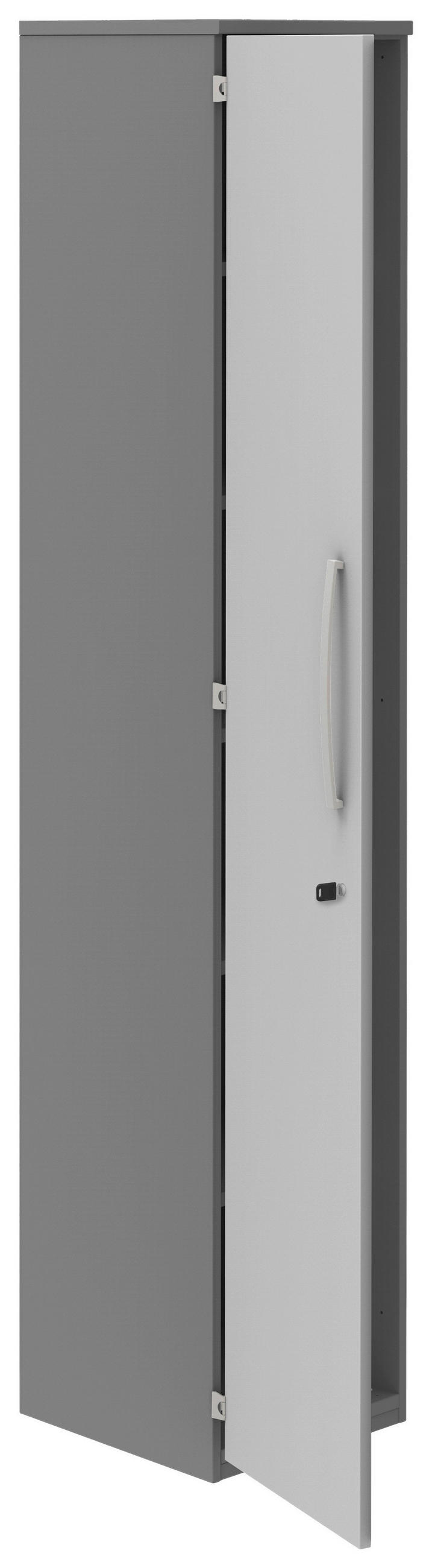 AKTENSCHRANK Anthrazit, Hellgrau  - Anthrazit/Hellgrau, KONVENTIONELL, Holzwerkstoff (40/217,4/43cm) - Moderano