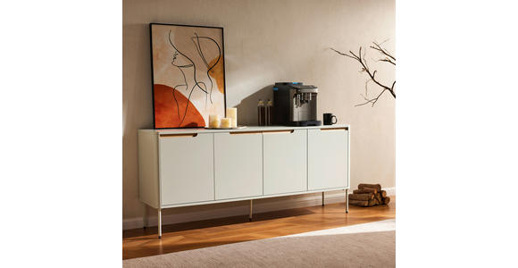 SIDEBOARD 170/75/40 cm  - Eichefarben/Grauweiß, Design, Holz/Holzwerkstoff (170/75/40cm) - Carryhome